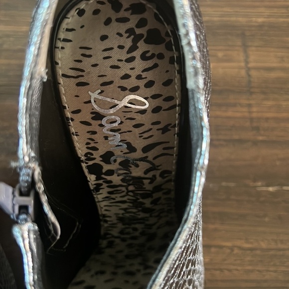 Sam Edelman Metallic Snakeskin Ankle Booties - Picture 3 of 7